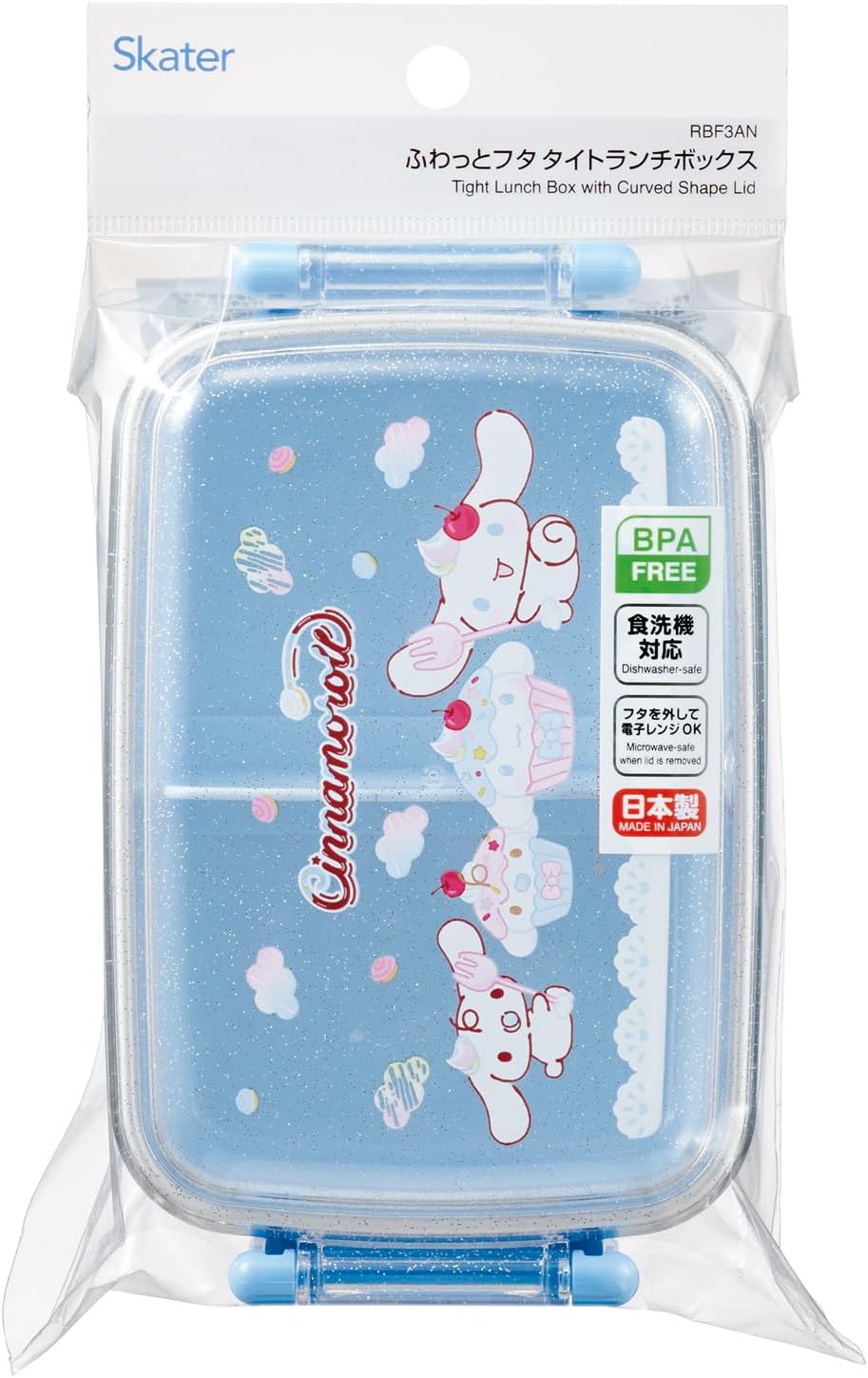Skater Children's Bento Box Lunch Box 450ml (15.2 fl oz) Sanrio Cinnamoroll Fancy Snacks Weets Girls RBF3AN-A