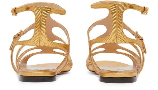 TOM FORD ラミネート入り リザードプリント入り サンダル - Image 4