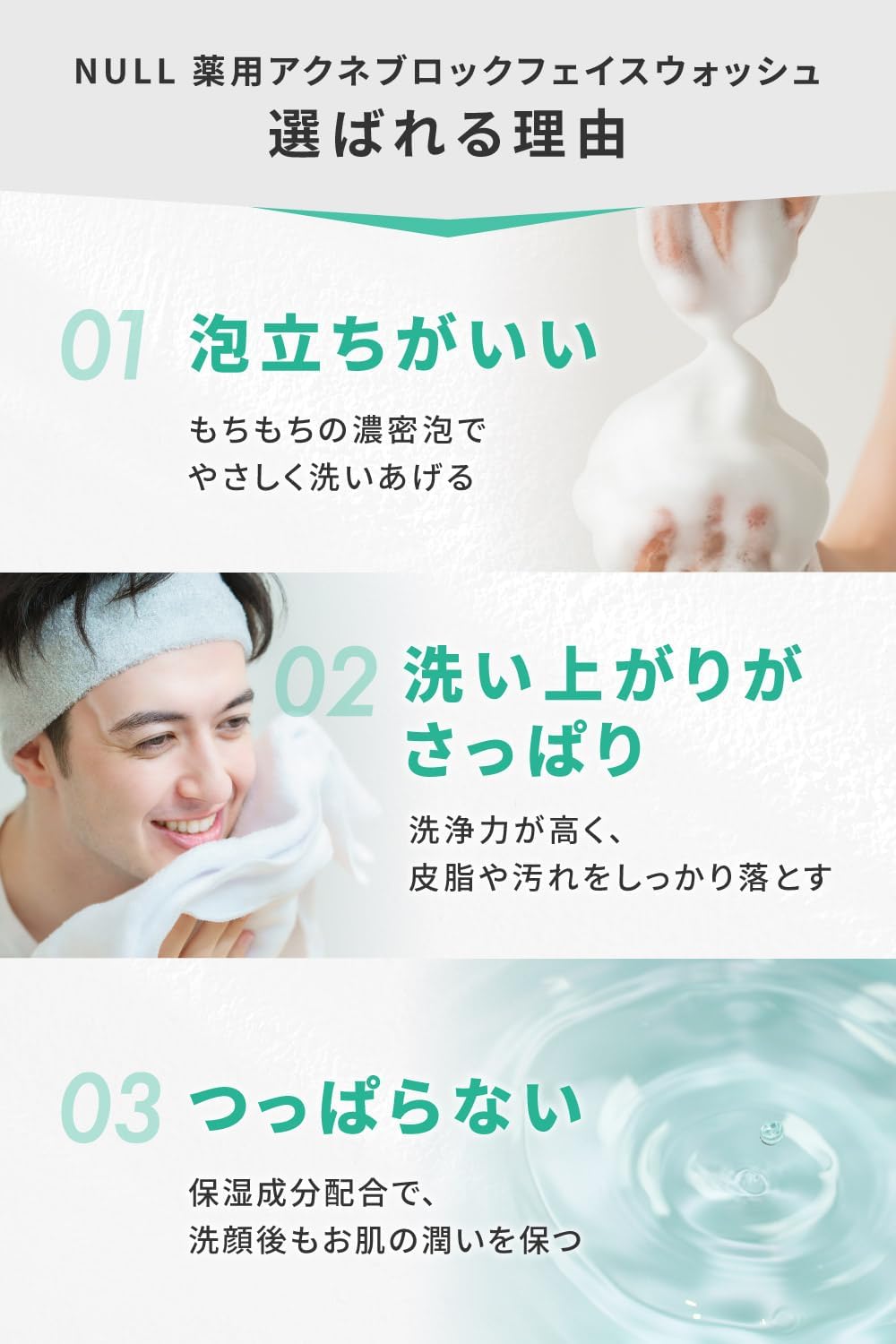 Men's Face Wash Acne Rough Skin (Face Wash 4.2 oz (120 g) x 2)