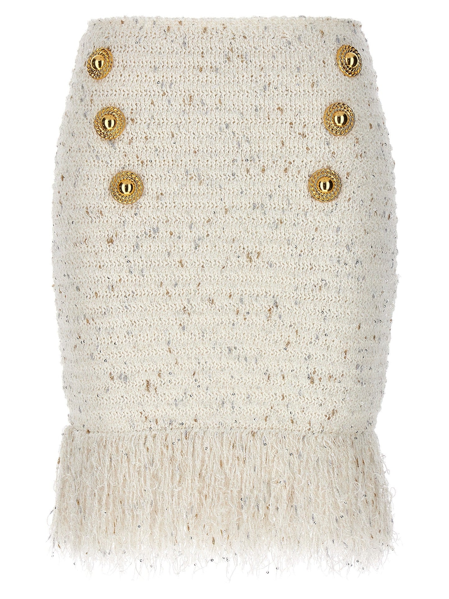 Balmain 'Fringed Tweed'スカート - Image 4