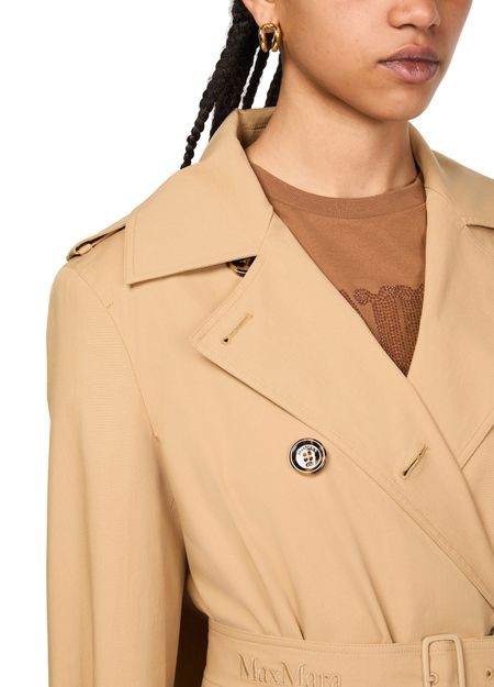 MAX MARA Landa コットンポプリン ショートトレンチコート - Image 4