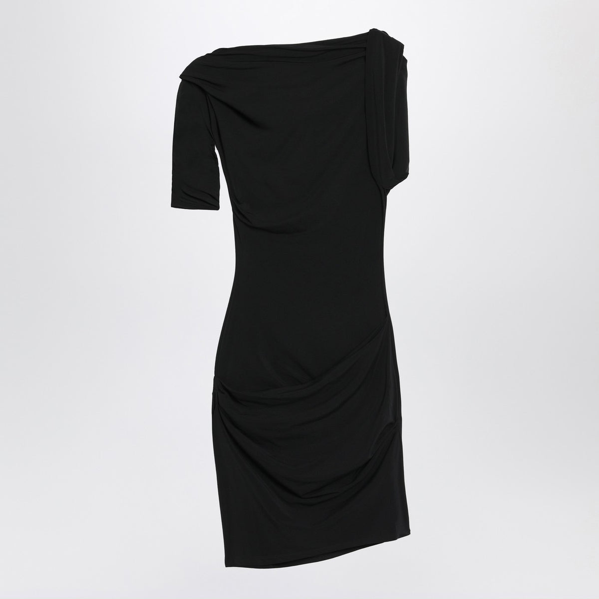 Jacquemus Jacquemus Black Draped Mini Dress - Image 4