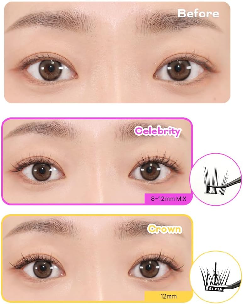 [NO GLUE/Kibo Official] Kibo Pipi Rush, One-touch Eyelashes for Easy Application Without Tsukemari Glue (#Glam)
