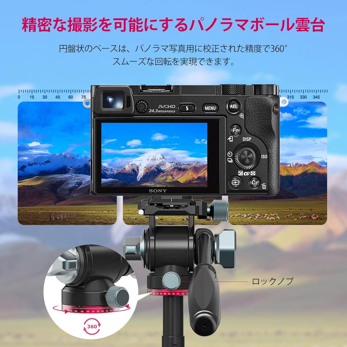 Ulanzi U-190 Video Head Fluid Head Freedom Head 2-Way Small Camera Head with 1/4" and 3/8" Screws, Pitch, 90°/-80° and Horizontal 360° Adjustable, Load Capacity 10kg Aluminum Alloy, with Removable