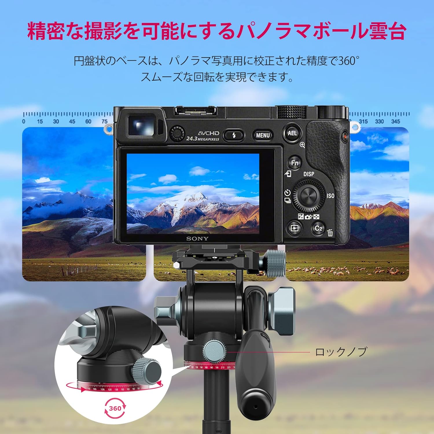 Ulanzi U-190 Video Head Fluid Head Freedom Head 2-Way Small Camera Head with 1/4" and 3/8" Screws, Pitch, 90°/-80° and Horizontal 360° Adjustable, Load Capacity 10kg Aluminum Alloy, with Removable