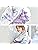 Dita Women's Yukata, 5-piece Set, Waist Belt, Purple, White, Roses, Flowers, Fancy, Girly, Antique, Large, Easy On, One Person