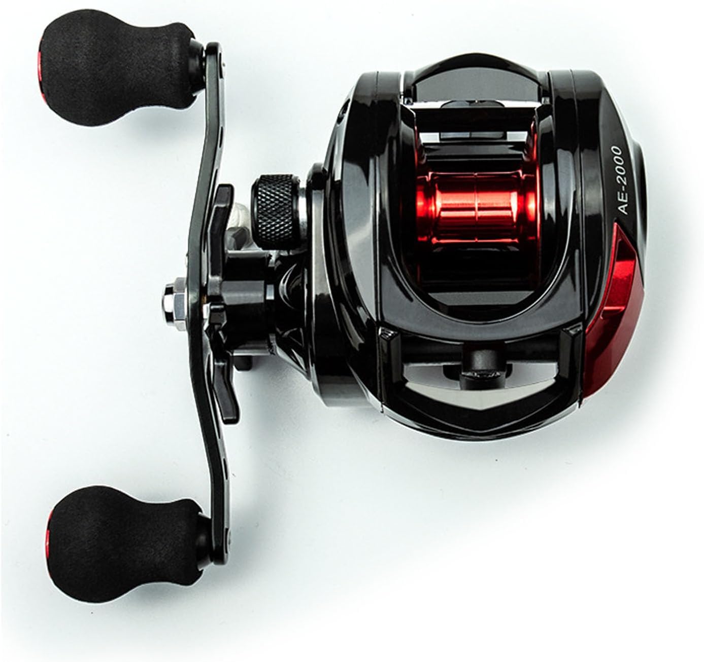 Bait Reel, Right Handle, Long Casting Reel, Metal Shell, Anti-Burst Line Metal, Gear Ratio, 7.2:1, 22.0 lbs (10 kg) Load Capacity, Fishing Reel, For Saltwater Fishing, Black