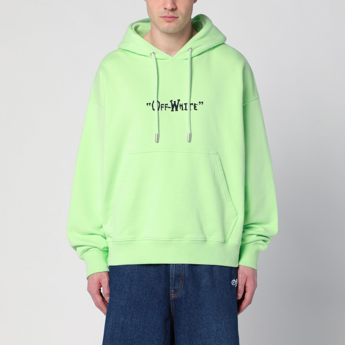 Off ロゴ付きのホワイト™ミントグリーンスウェットシャツ - Image 4