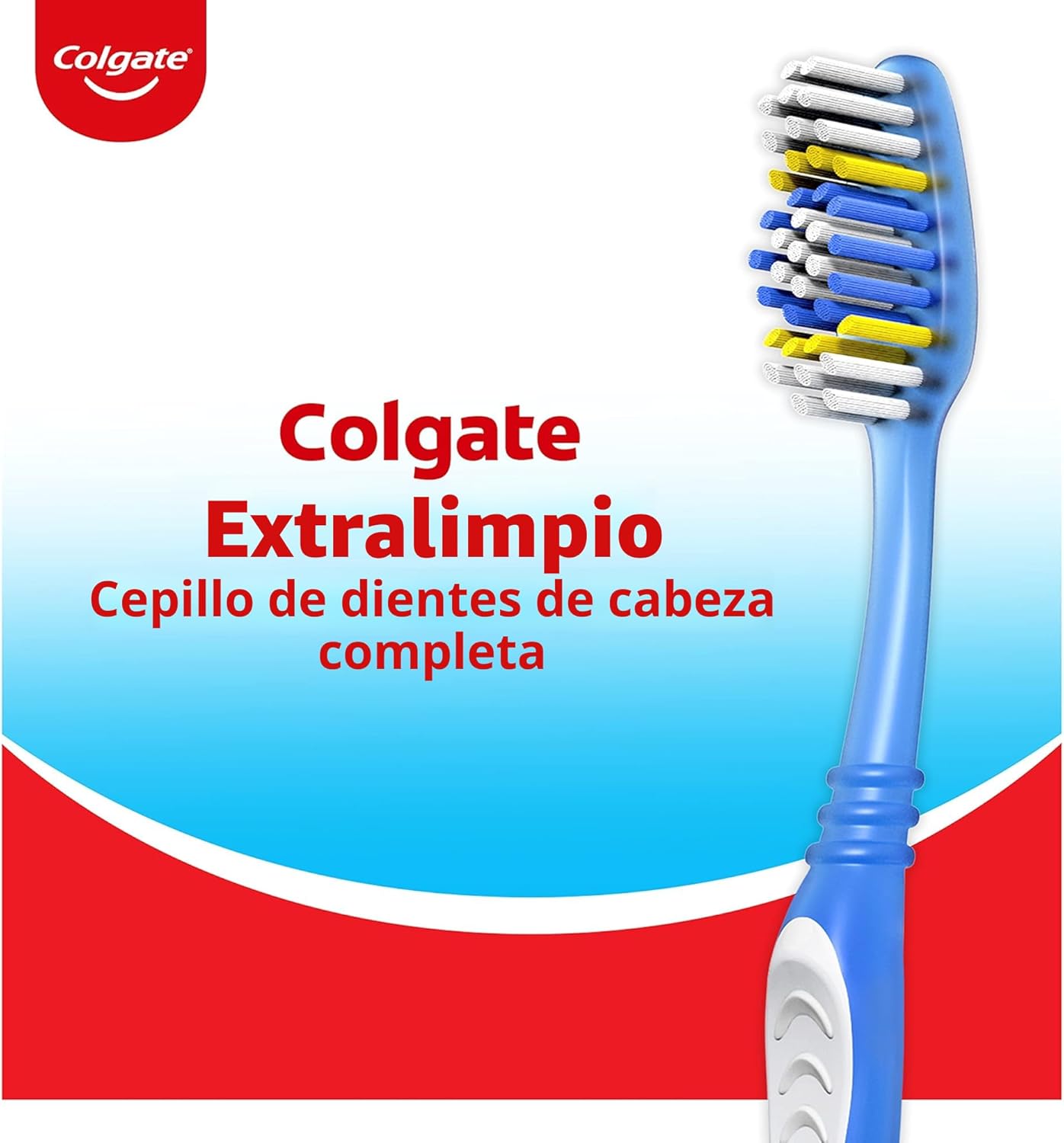 Cepillo de dientes Colgate Extra Clean, cepillo de dientes suave para adultos, 6 unidades (paquete de 1)