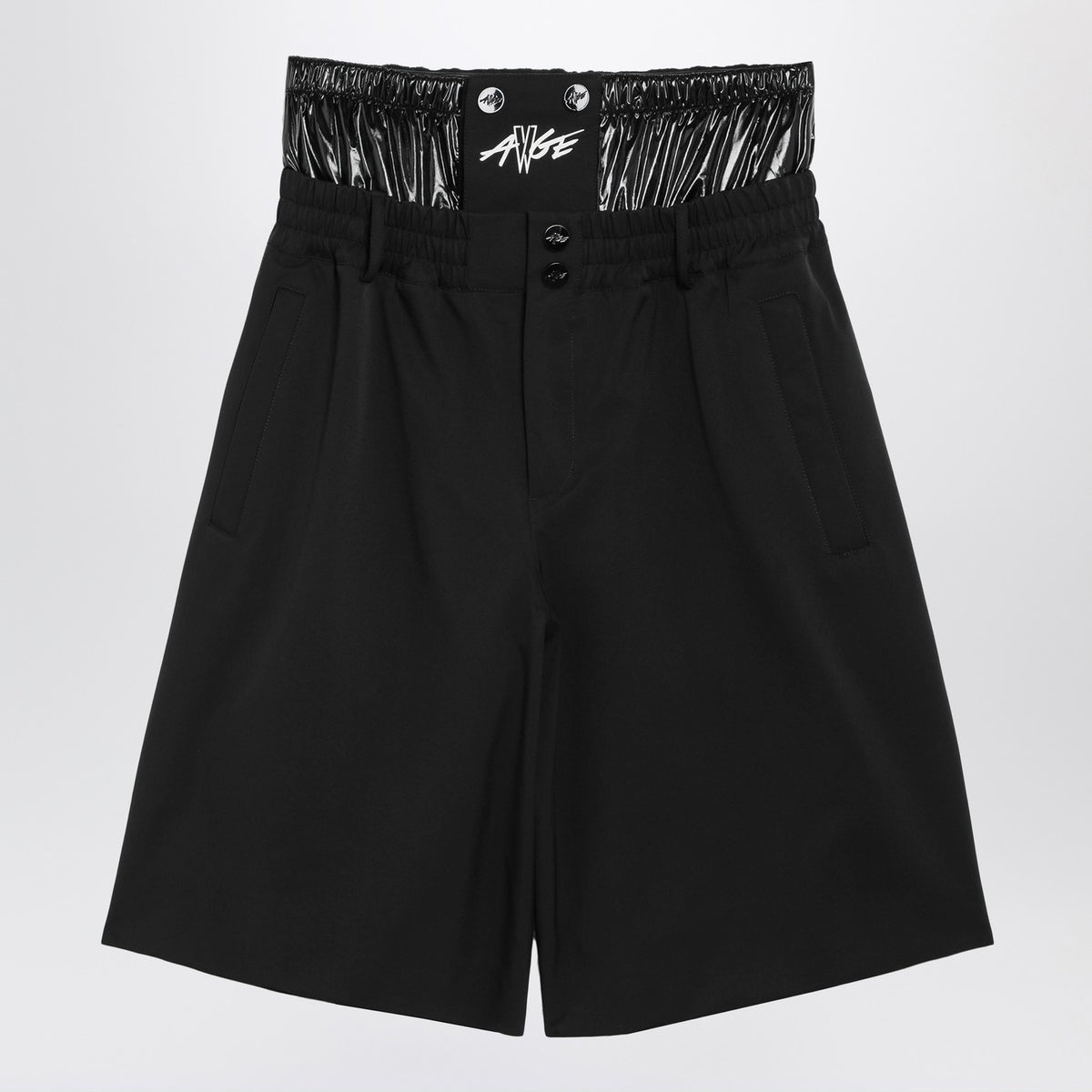 Moncler Moncler X A $ AP Rocky Black Nylon Blend Bermuda Shorts - Image 4