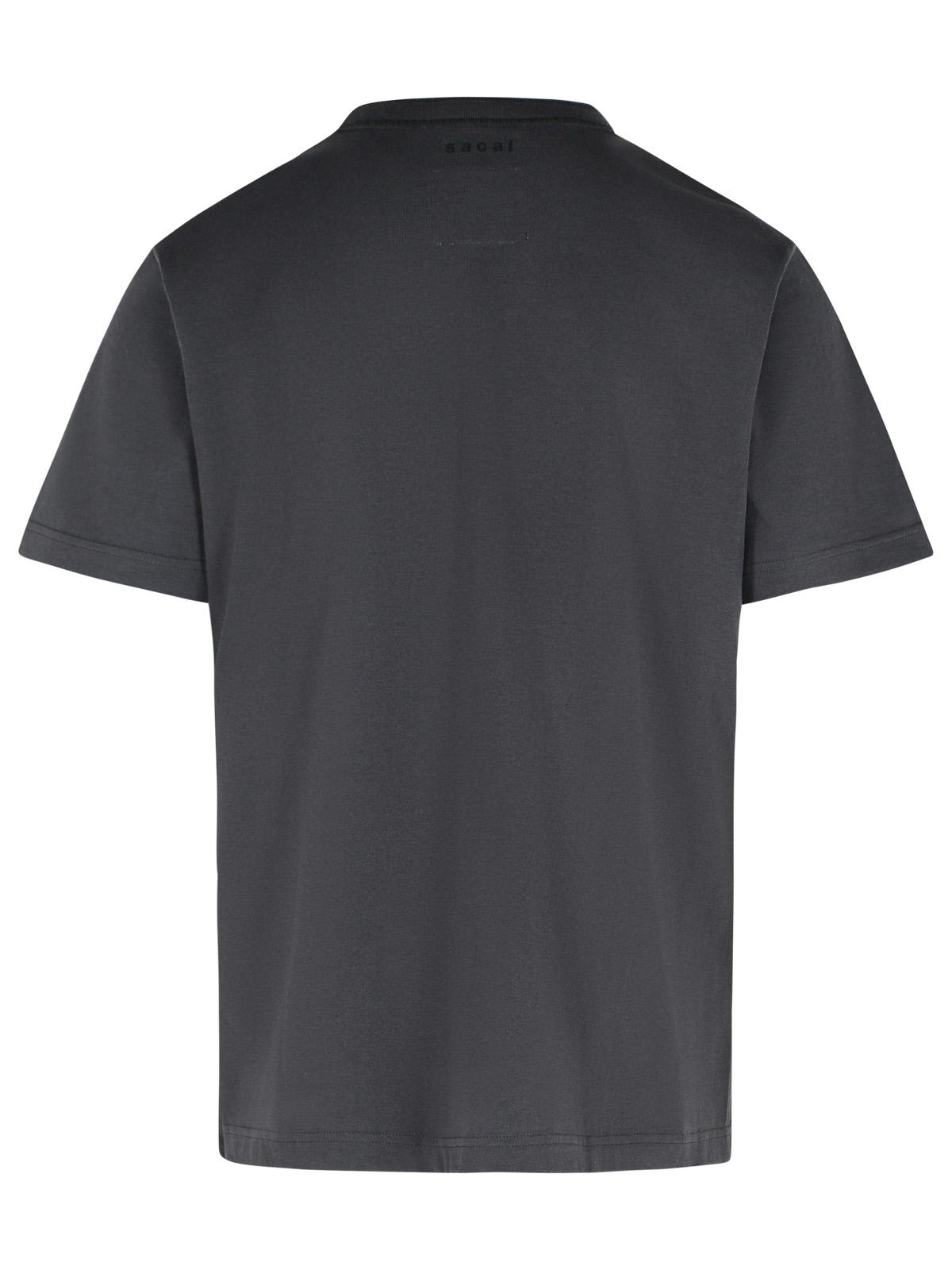 Sacai Sacai Grey Cotton Tシャツ - Image 4