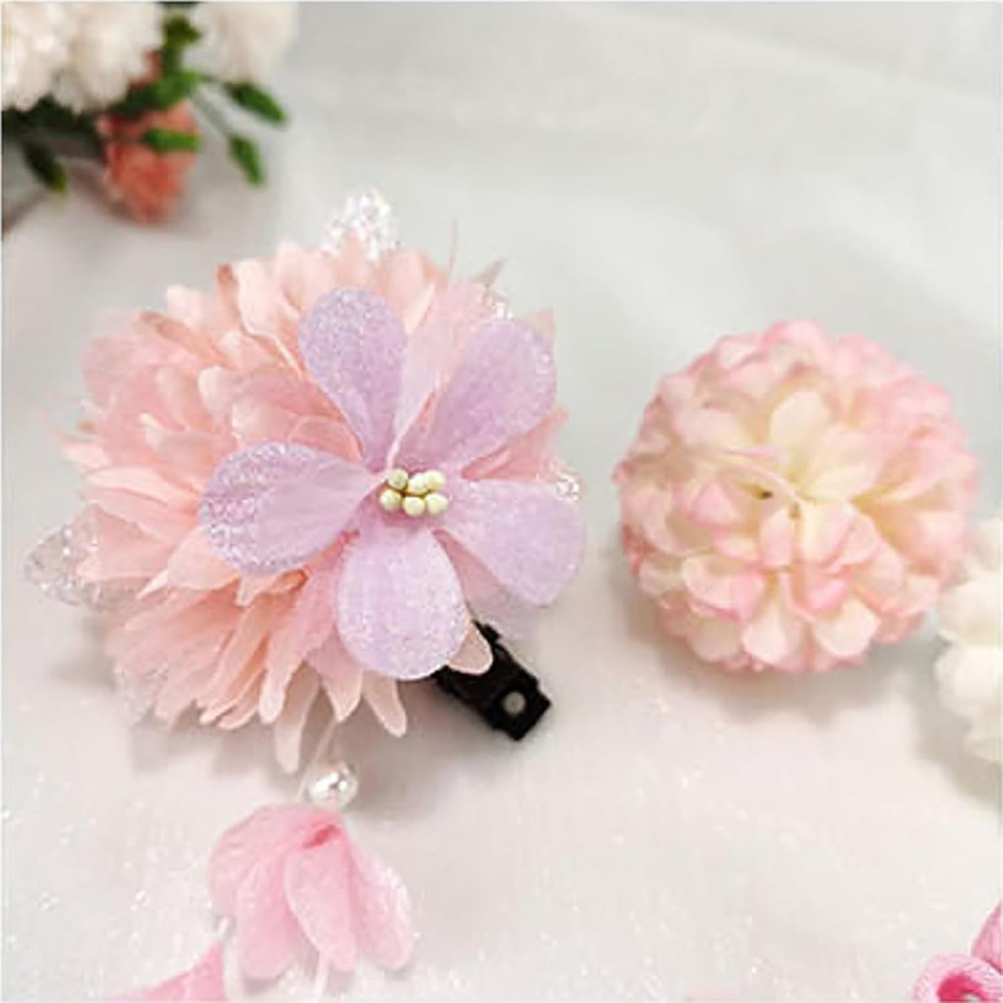 Coming-of-age Ceremony, Japanese Style, Yukata, Popular, Graduation Ceremonies, Weddings, Shichi-Go-San Parties, Thank You Party, New Year, Fireworks Display, Flowers, Dry Flowers, Hair Clip, Hair