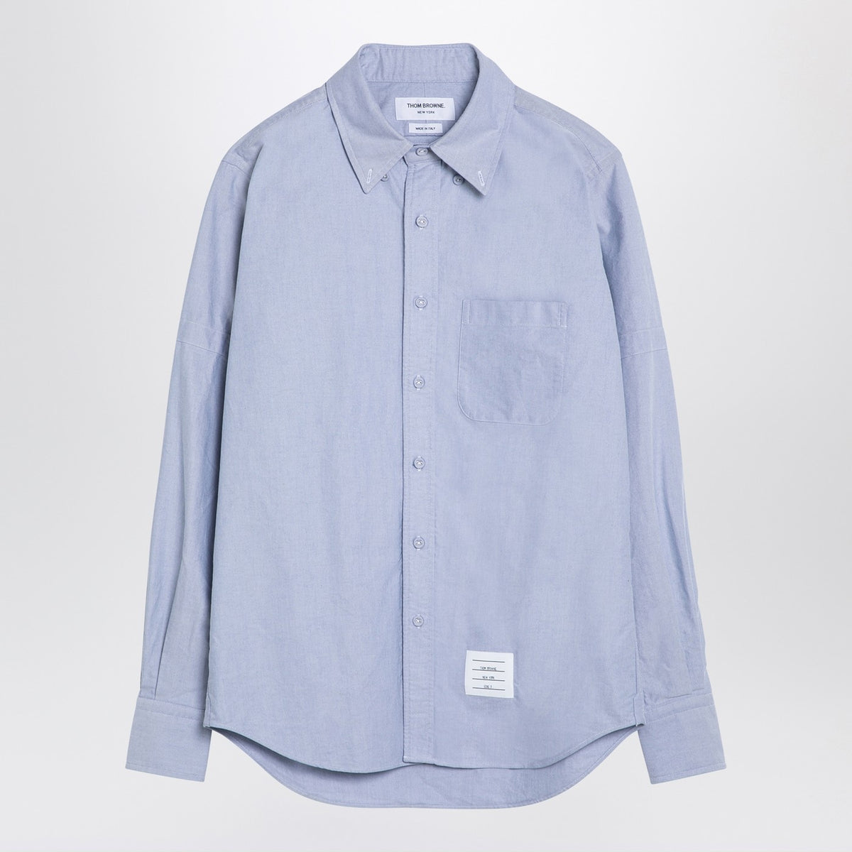 Thom Thom Browne ライトブルー コットン ボタンダウン シャツ - Image 4