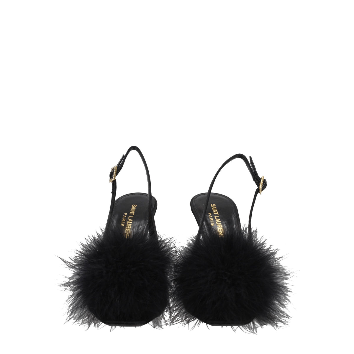 Saint セントローランサンダルの女性サテンブラック - Image 4