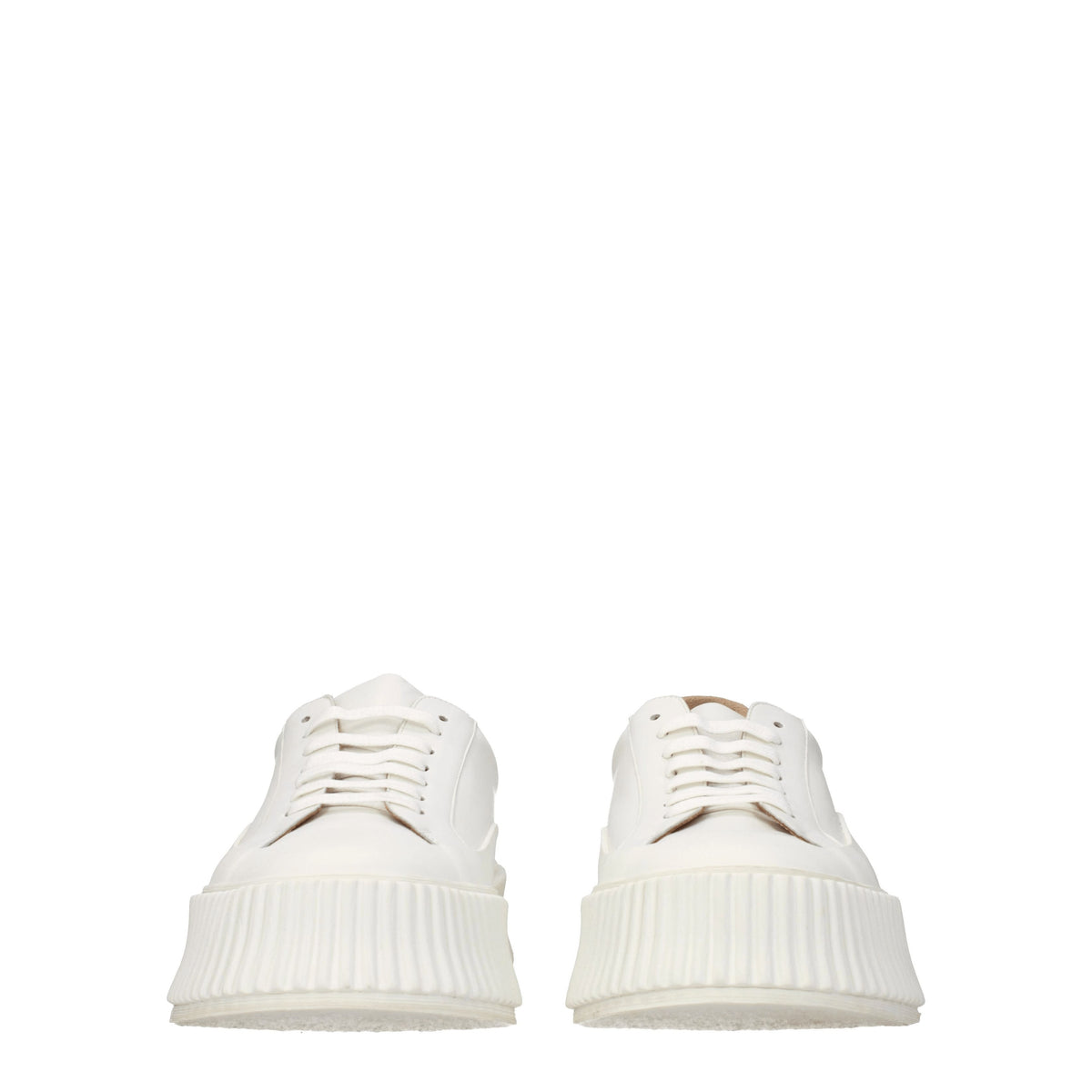 Jil Jil Sander Sneakers Womens Leather White/Optical White - Image 4