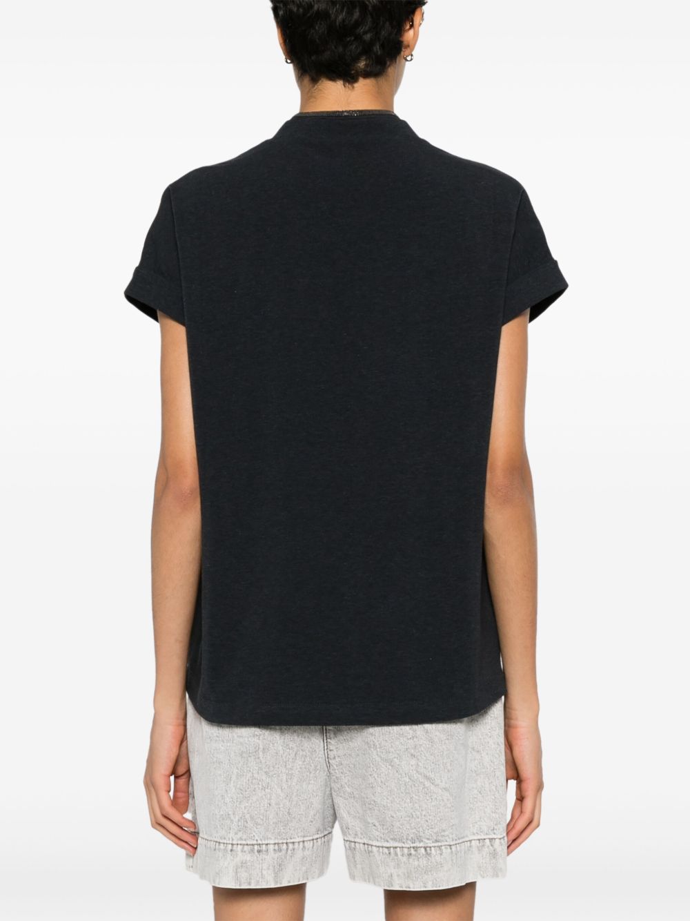 Brunello Cucinelli Cotton V Necked Tシャツ - Image 4