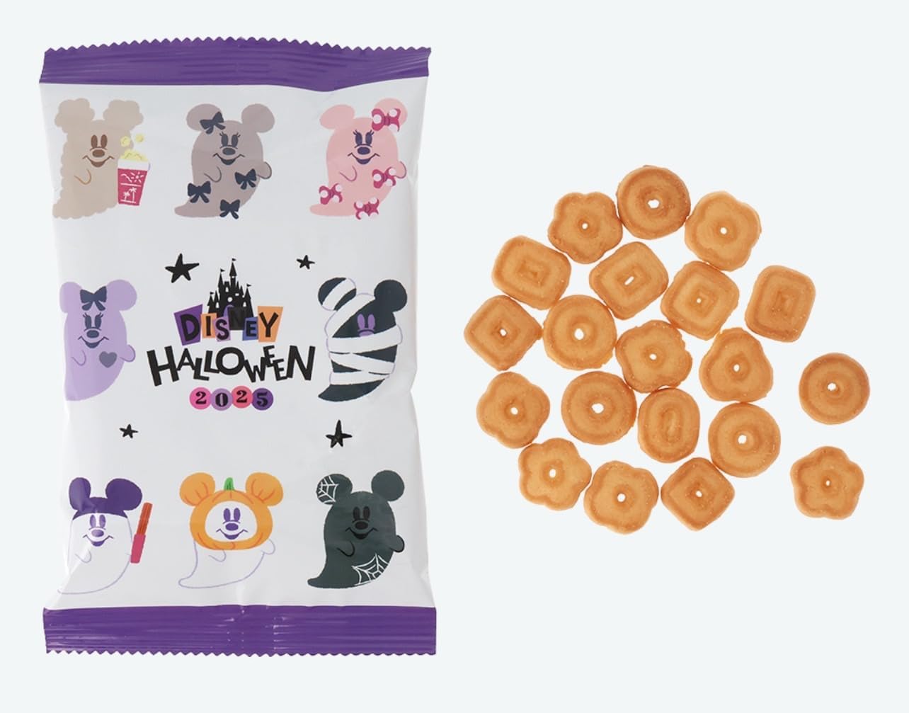 【東京ディズニーリゾート限定】クッキー巾着 「ディズニー・ハロウィン 2025」TDR 人気 お菓子 お土産 プレゼント ディズニー グッズ (黒)