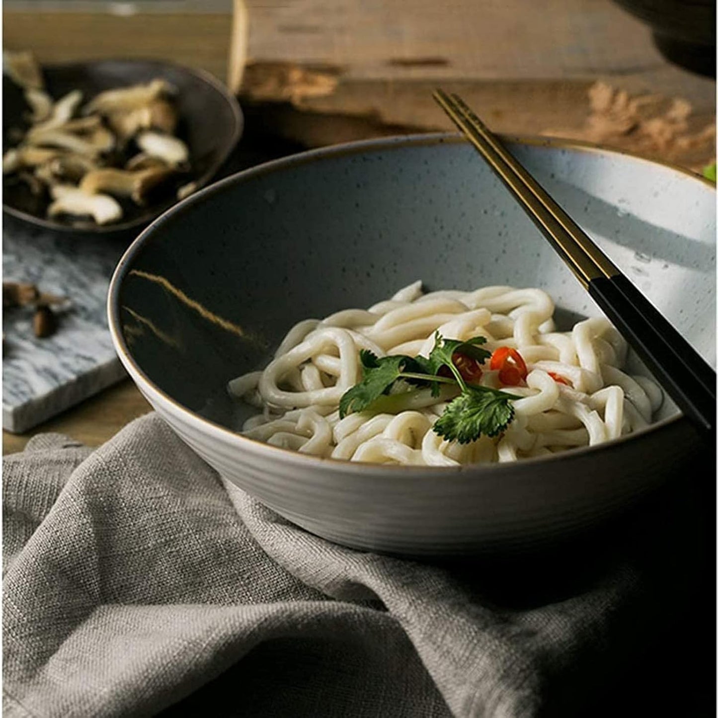 7" Ceramic Ramen Soup Bowl, Multi-Purpose Bowl for Instant Ramen, Soup, Noodle, Four, Udon, Buckwheat , White, 7''