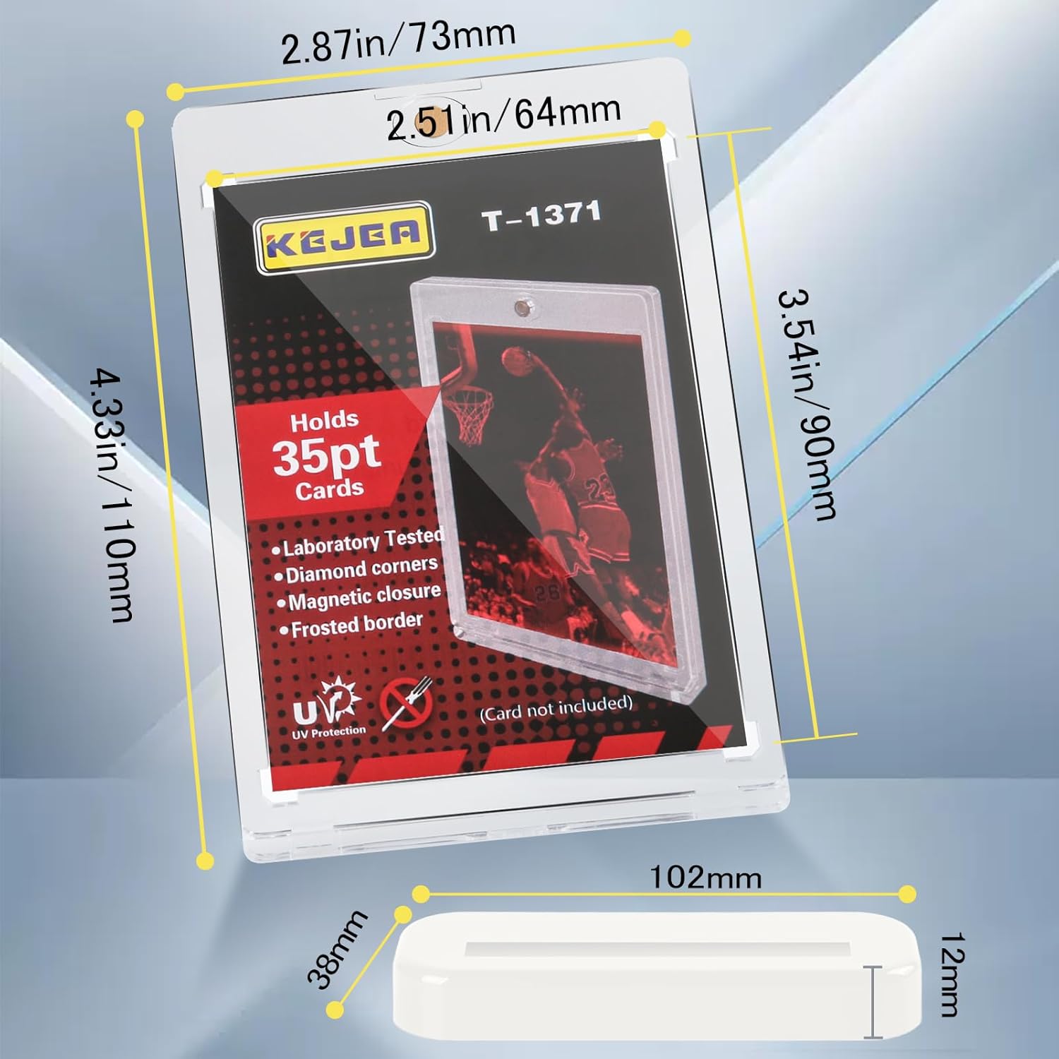 Magnetic Loader (Loader x 10 + Stand x 10) Card Loader, 35 pt, Pokéka, UV Protection, Card Case, Protective Case, Compatible with Approx. 0.04 inch (1 mm) Thickness, Magnetic Type (B10 + 10)