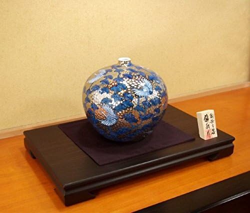 Traditional Craftwork|Platinum Colored Tsuru Painting|Arita Ware / Imari Pottery / Fine Ceramic Vase | Pottery House Fujii Nishiki