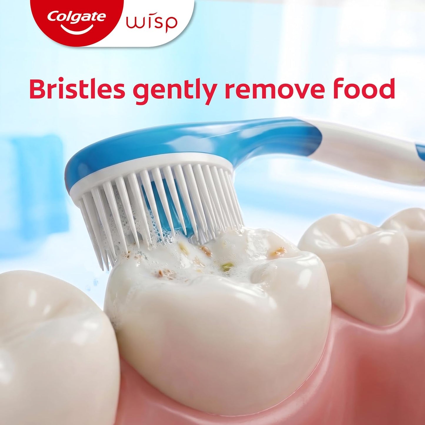 Colgate Max Fresh Wisp - Mini cepillos de dientes desechables de viaje, menta, 24 unidades (paquete de 4)