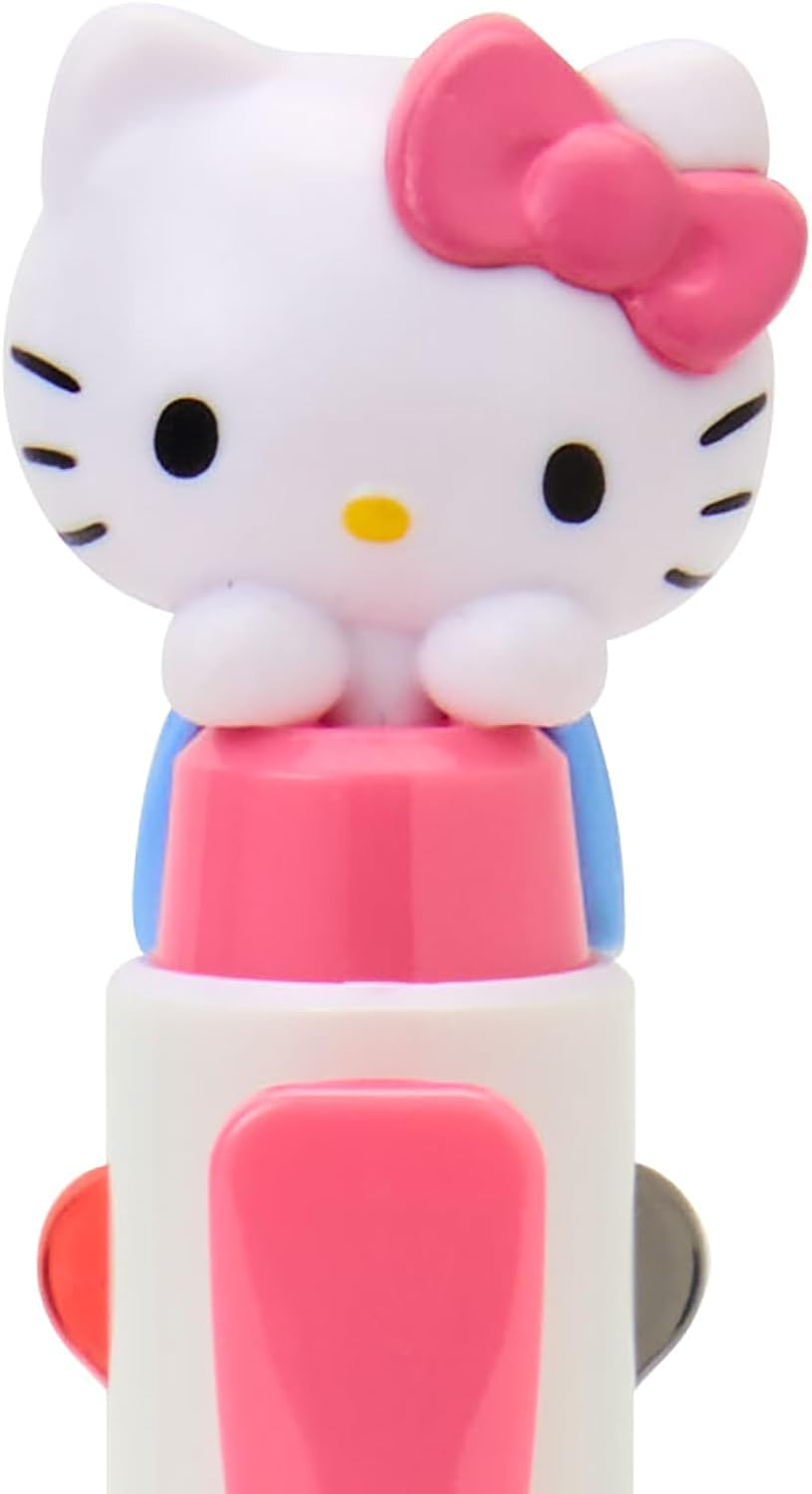 Sanrio 114316 Hello Kitty EnerGel 2-Color Ballpoint Pen with Mascot, ABS Resin 0.5mm, Ink Color: Black, Red