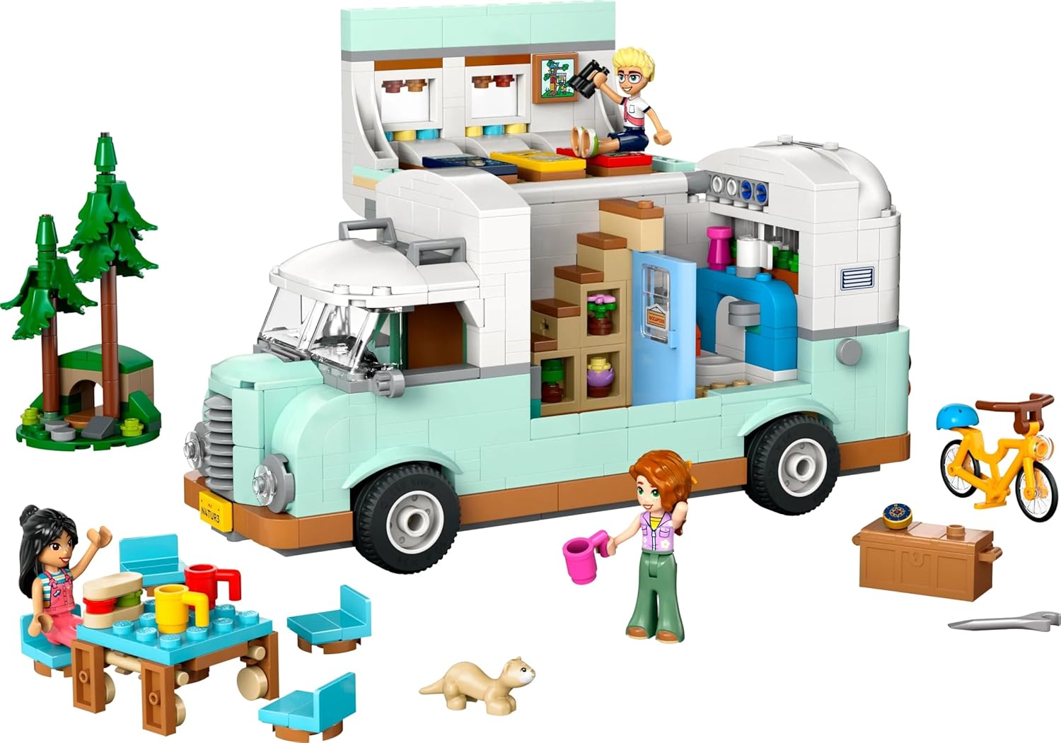 LEGO Friends Exciting Camping Car Toy Plaything Birthday Present Blocks Girls Boys Children 7 years old 8 years old 9 years old Elementary school students Pretend play Playing house Vehicles Cars Mini