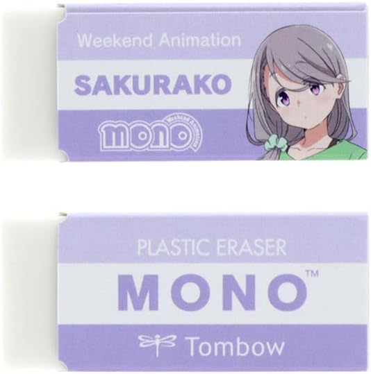 Sun-Star Stationery Mono Goods Erasers, Set of 5, Mono Erasers, 5 Pack, TV Anime "mono" S4291743