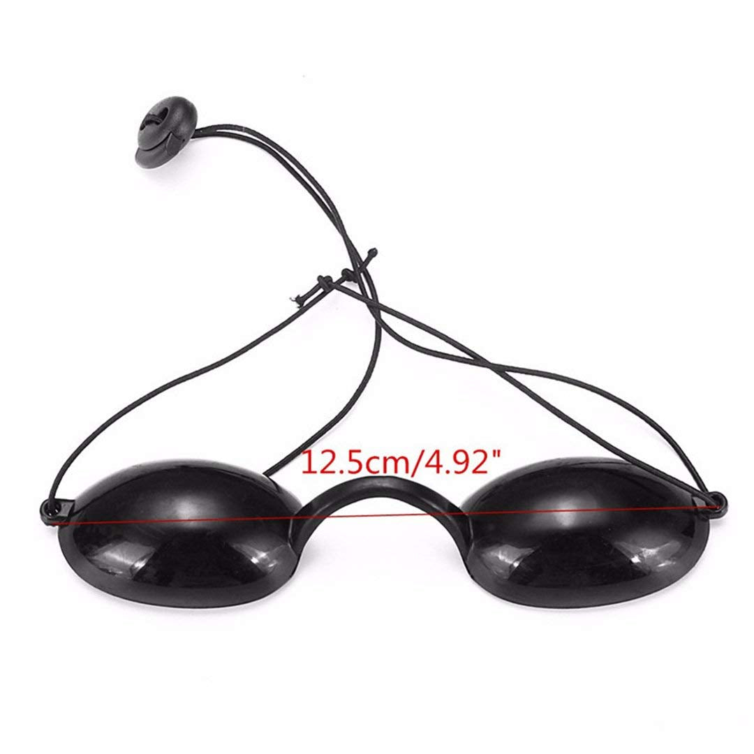 Blackout Goggles Laser Goggles Eye Protector for Light Hair Loss Eyebrow Protective Glasses for Hair Removal Eye Guard Glasses (Black)