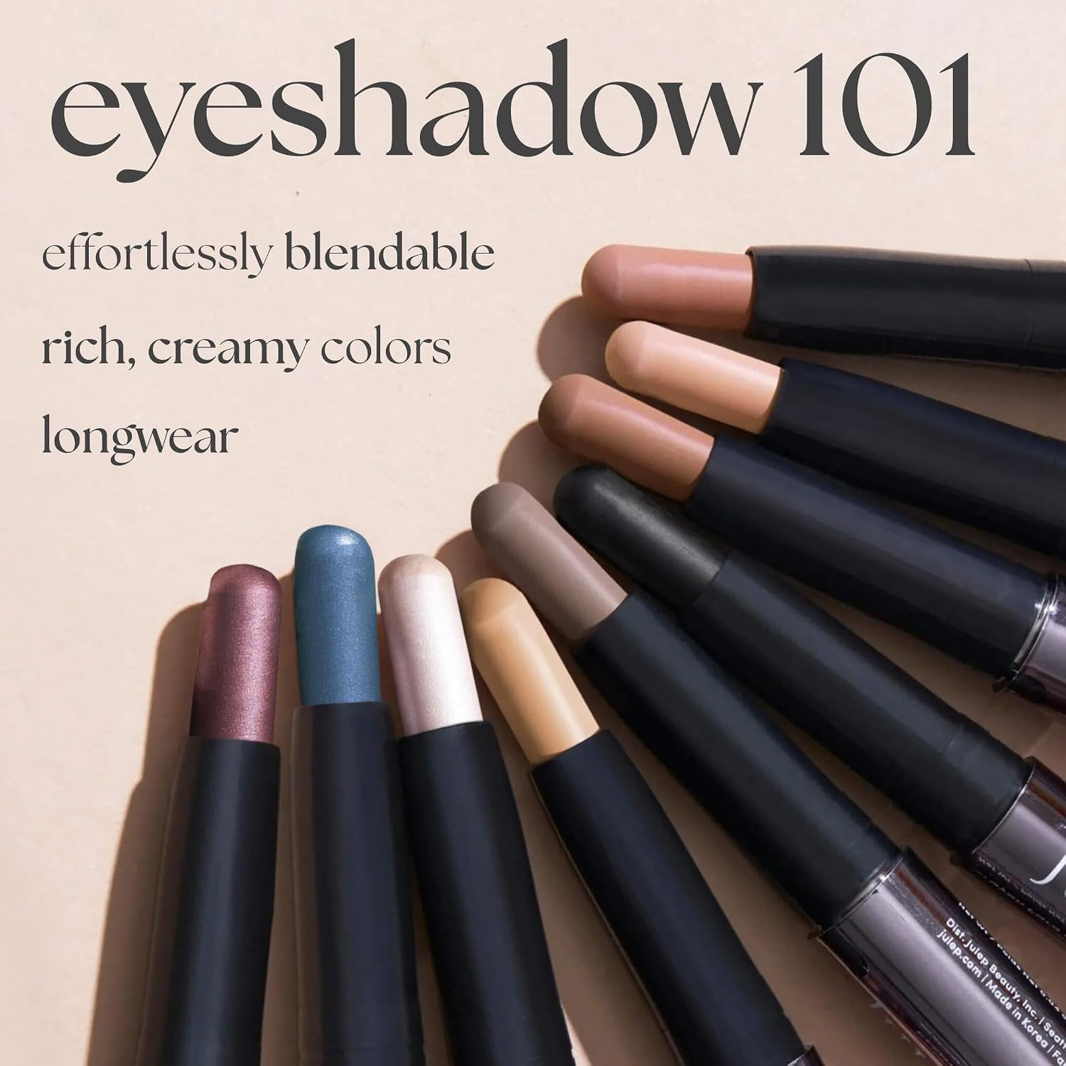 Julep Eyeshadow 101 Cream-to-Powder Waterproof Eyeshadow Stick – Rose Shimmer – Long-Lasting, Buildable, Crease-Proof, Cruelty Free, Shimmer Finish with Built-In Smudger