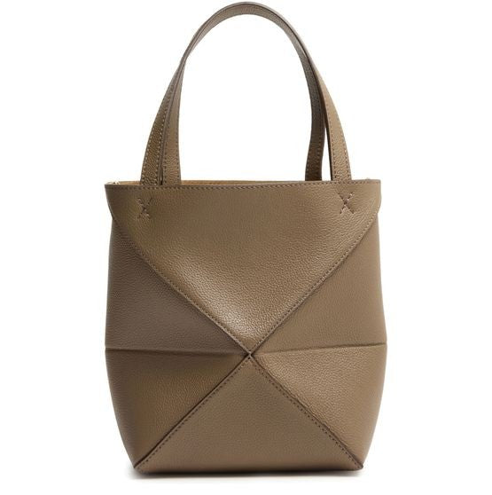 LOEWE Mini Puzzle Fold tote in soft grained calfskin - Image 4