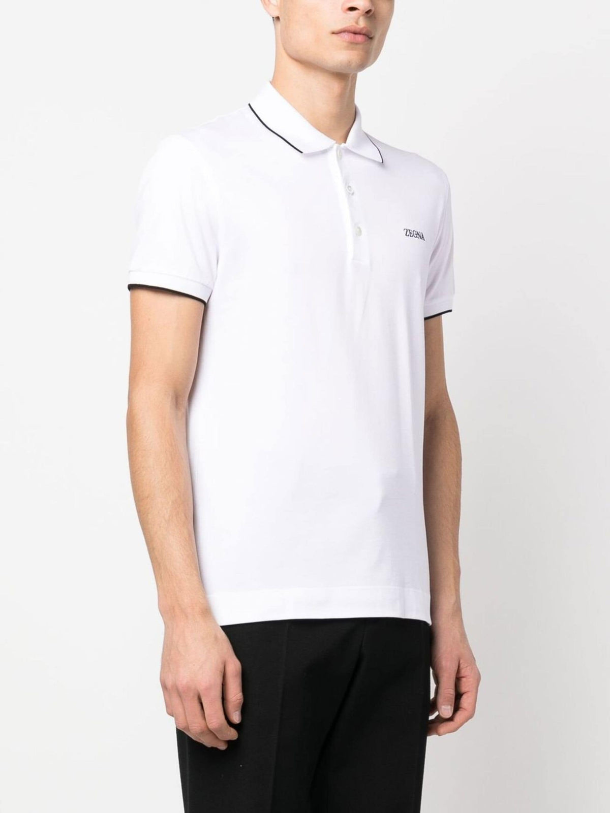 Zegna Zegna Stretch Cotton Polo - Image 4
