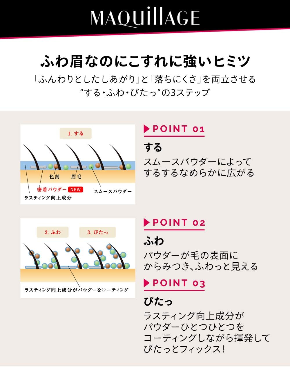 Maquillage Lasting Foggy Brow EX BR600 Dark Brown Cartridge Waterproof 0.12g