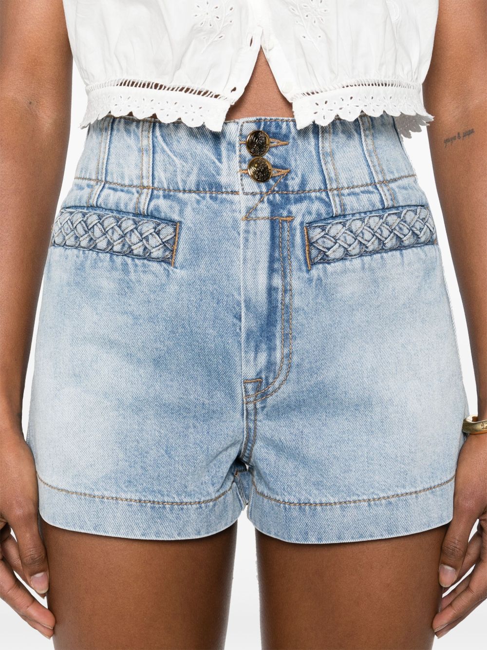 Zimmermann Zimmermann Lucky Denim Shorts - Image 4