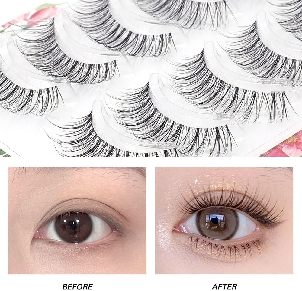 5 Pairs Fake Mink False Eyelashes 3D Volume Handmade Natural Long Fluffy Eyelash Extensions Eye Makeup Beauty Tool