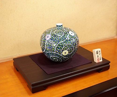 Traditional Japanese Crafts | Arita Ware / Imari Ware Ceramic Vase, Dyed Chrysanthemum Arabesque Pattern Decorative Vase, Pottery Artist Fujii Nishishiki