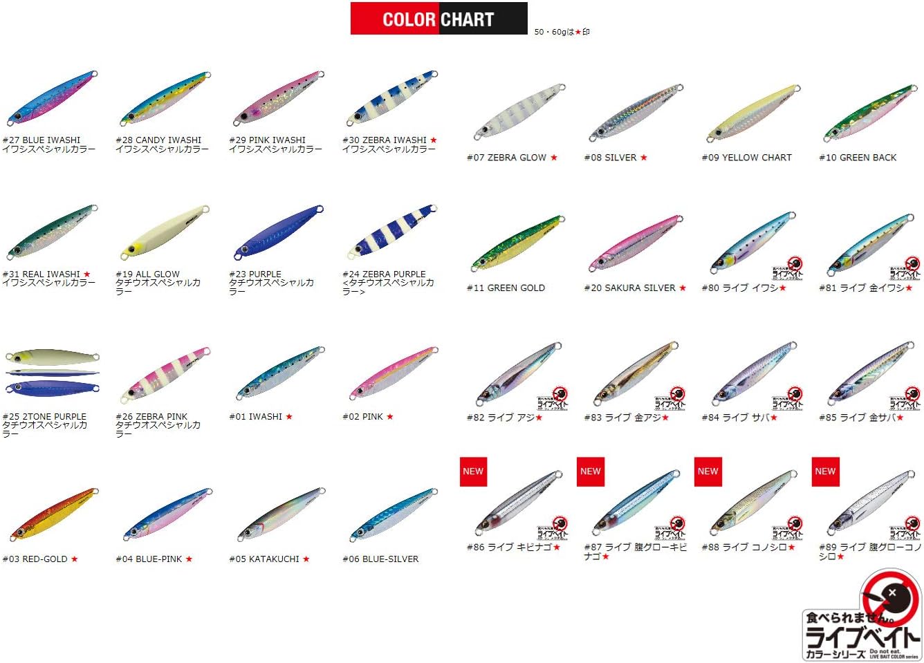 Major Craft Metal Jig, Jigpara, Short, Live Bait Color Lure, JPS