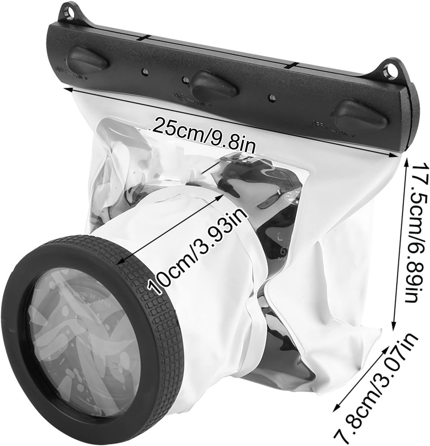 Underwater Waterproof Doving Case Bag 20M for Nikon DSLR Camera Underwater Case Oil Proof Camera Diving Bag (White)