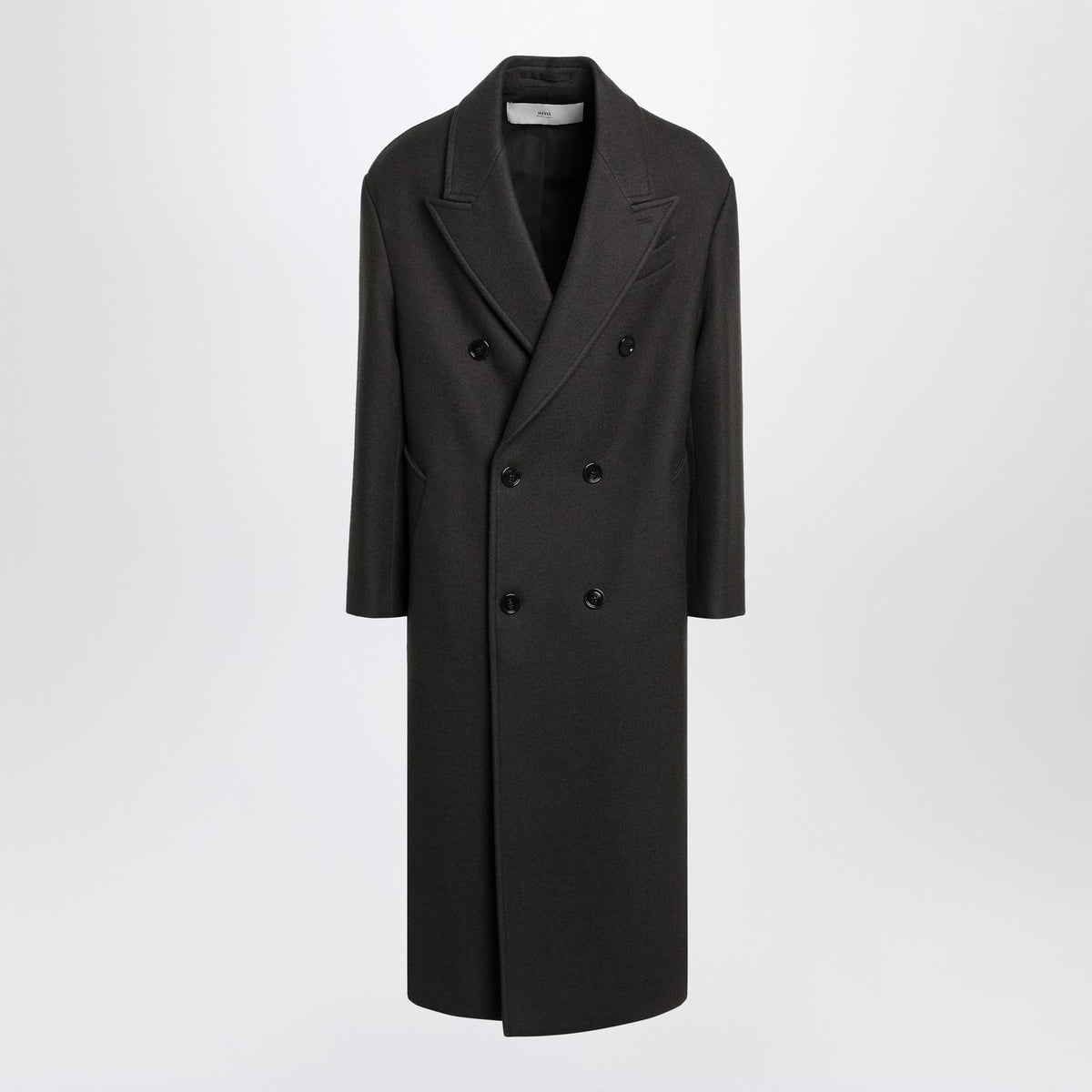 Ami Ami Paris Anthracite Gray Double Breched -Wool Coat - Image 4