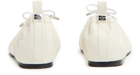 GANNI Eyelets lace up ballerinas - Image 4