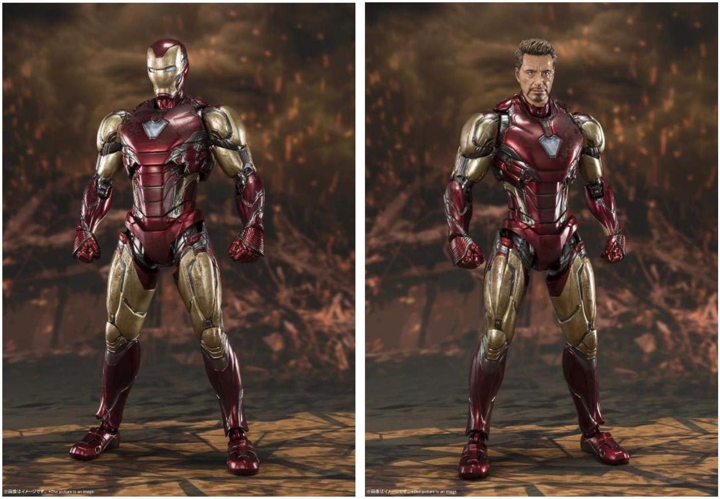S.H. Figuarts Avengers Iron Man Mark 85 - FINAL BATTLE EDITION - Approx. 6.3 inches (160 mm), ABS & PVC & Die Cast Pre-painted Action Figure