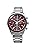 Seiko SSC771P1 McKina Sportiva Quartz Overseas Model Watch, Solar, Chronograph, Sapphire Glass, Men's Wine Red, Simple Band Adjustment Tool Included, Red series, Bracelet Type