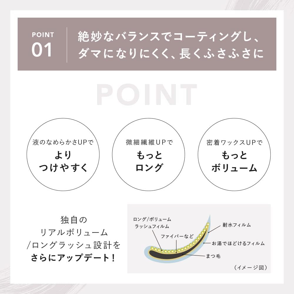 CAROME Real Volume Mascara [Brown] Brown Renewal Produced by Akemi Darenogare Waterproof