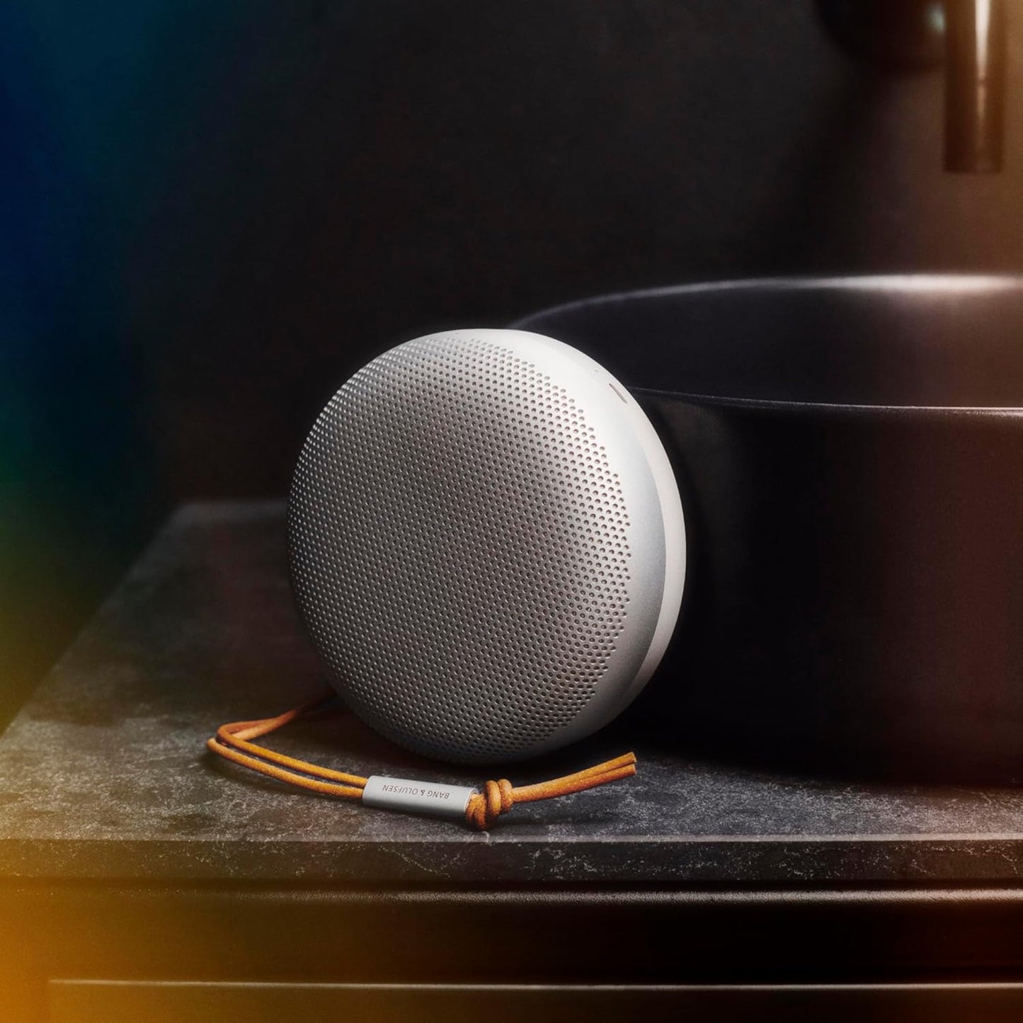 Bang & Olufsen Portable Speaker Beosound A1 2nd Grey Mist Bluetooth Wireless IP67 Certified Waterproof Dustproof Video Conference 18 Hours Playback
