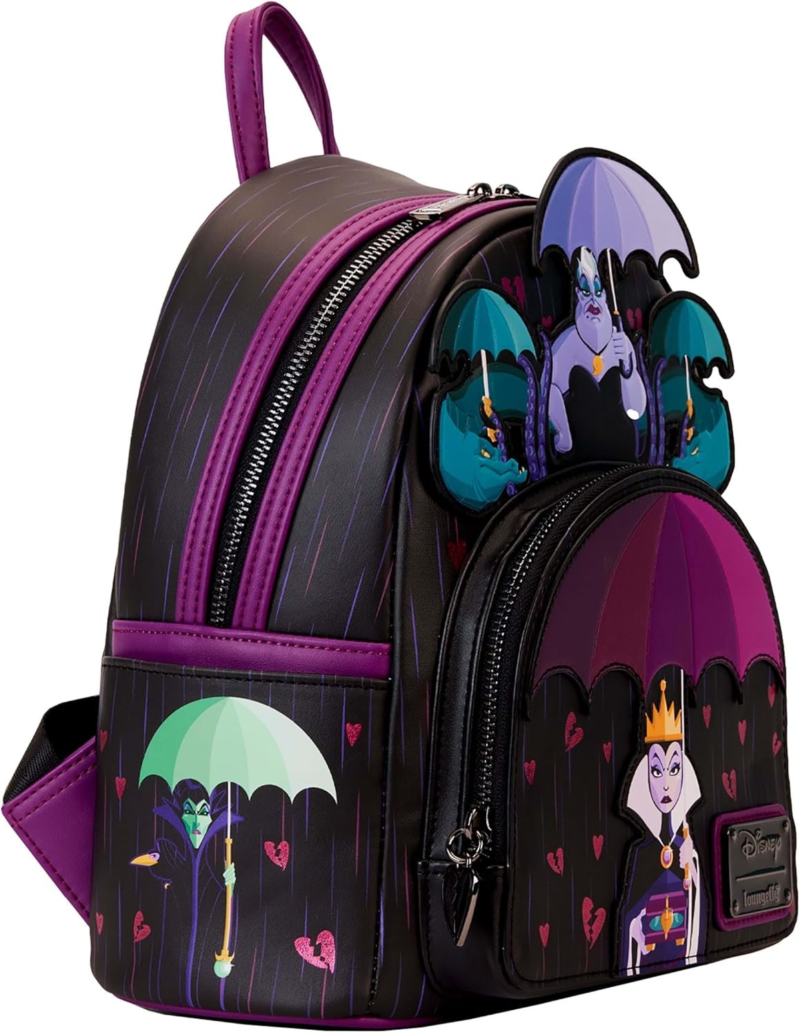 Loungefly - Disney Villains Curse Your Hearts Mini Backpack - 0671803390577, Multicolored, mini