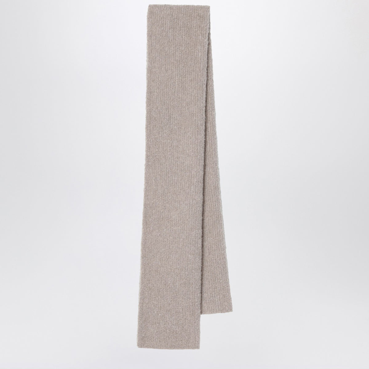 The カシミアとシルクブレンドの列ベージュのルスガードスカーフ - Image 4