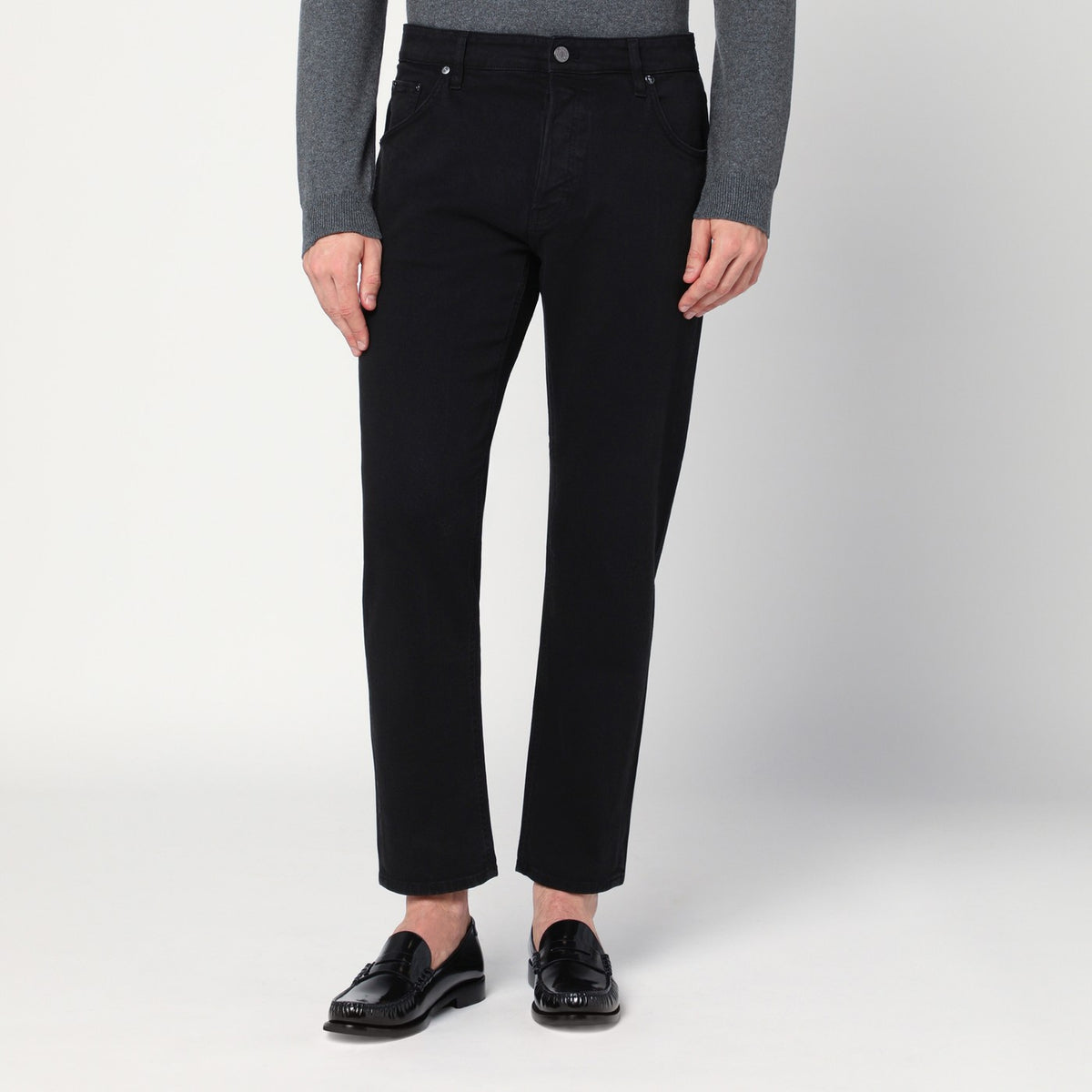 Pt Pt Torino Denim Black Cotton Trousers - Image 4