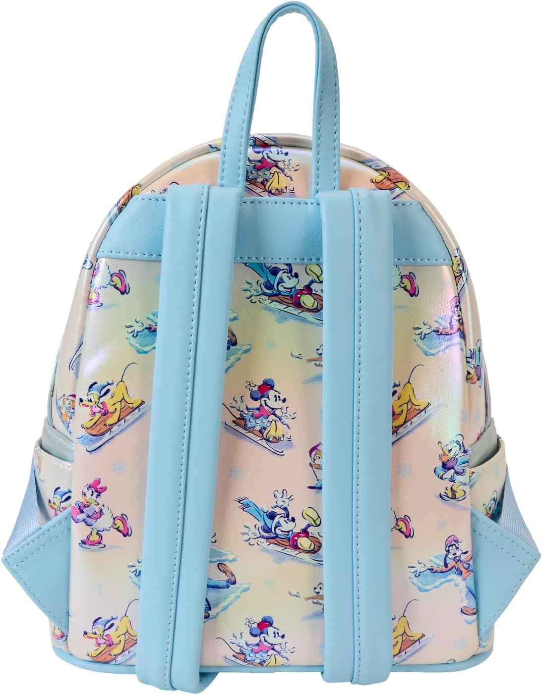 Loungefly Disney Mickey and Friends Winter Wonderland AOP Mini Backpack with Headband