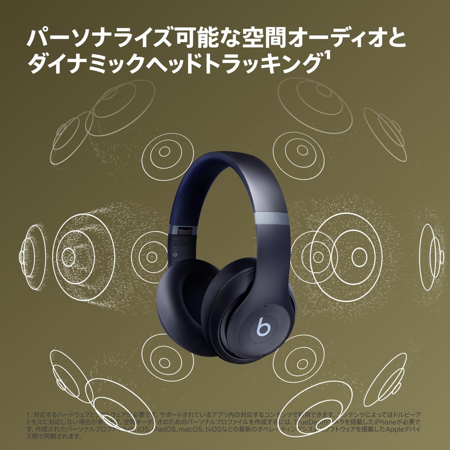Beats Studio Pro - Wireless Bluetooth Noise Cancelling Headphones - Personalized Space Audio, USB-C Lossless Audio, Compatible with Apple and Android Devices, Up to 40 Hours Playtime - Navy