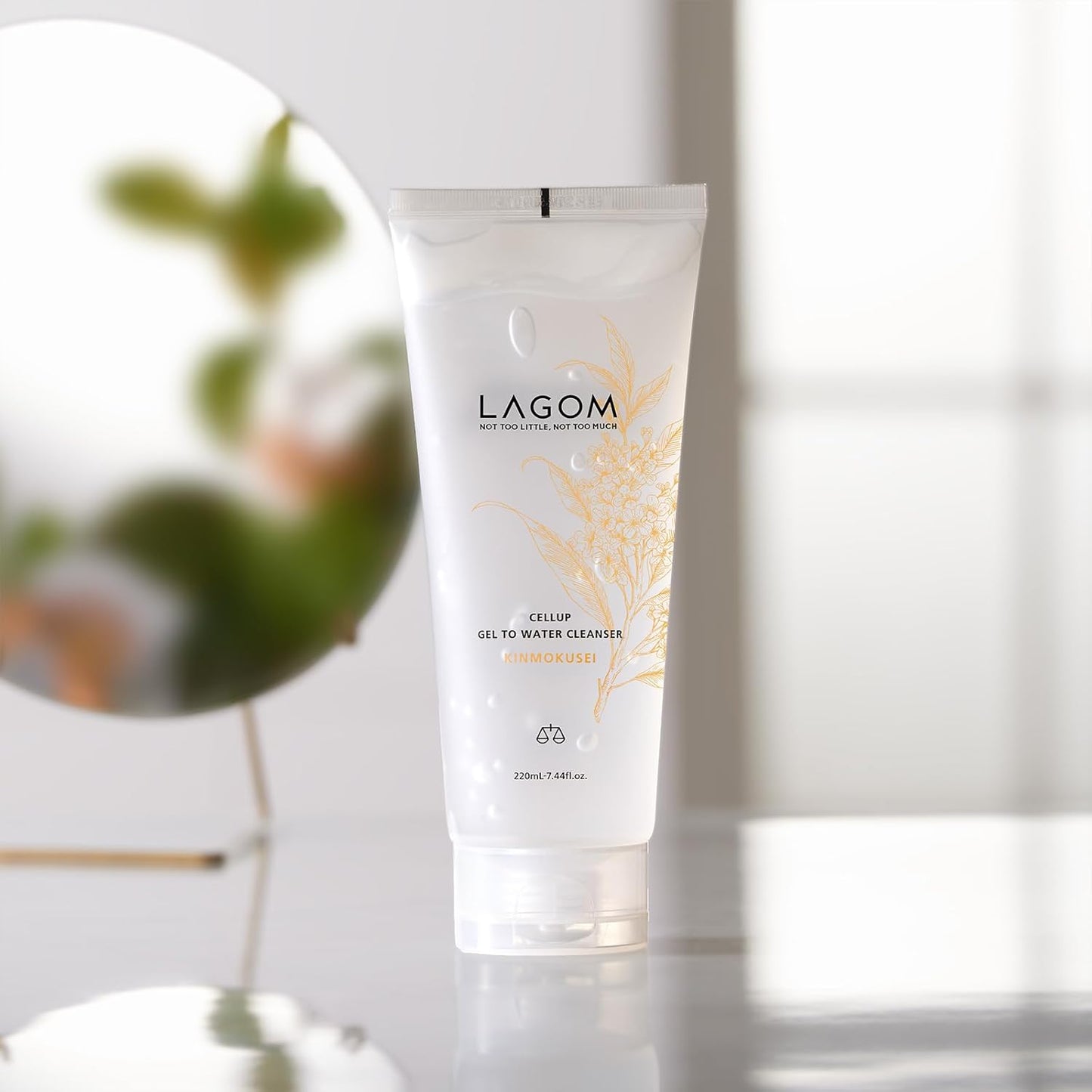 LAGOM Gel to Water Cleanser, Osmanthus Scent, Morning Facial Cleanser, Face Wash Gel, 6.8 fl oz (220 ml)